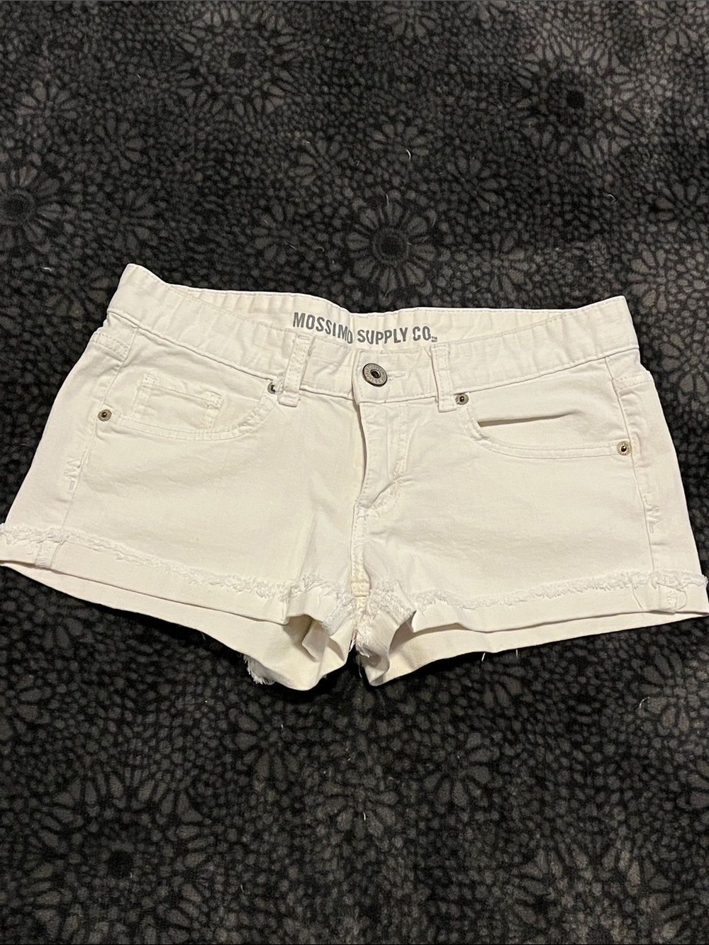 Mossimo Supply Co. White Low-Rise Denim Shorts